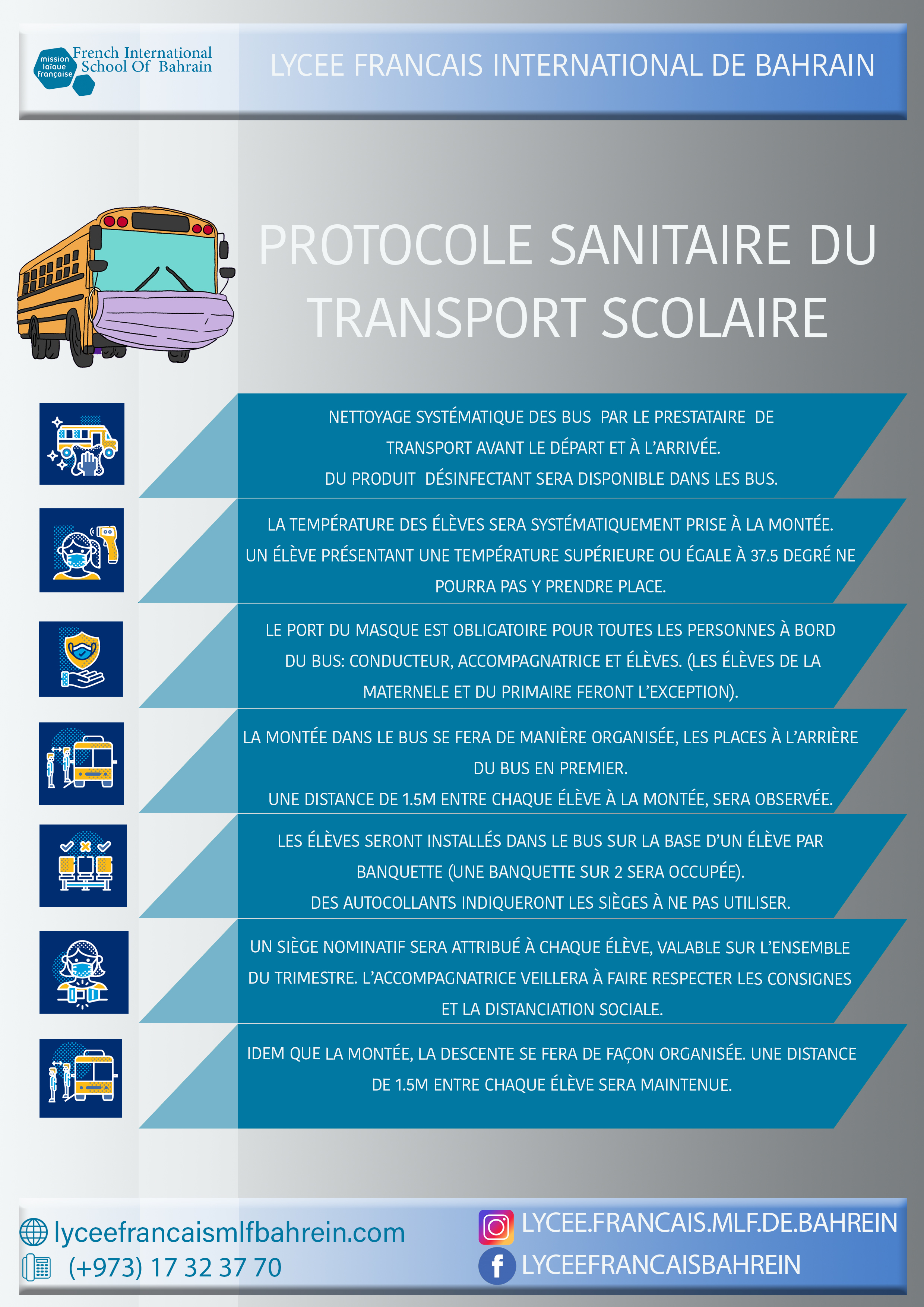 protocole sanitaire transport scolaire